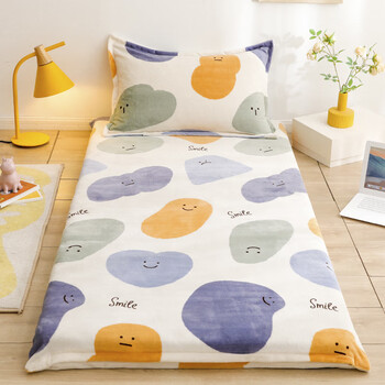 云瑾 加绒垫被套  牛奶绒法兰绒被褥罩床褥套单人加厚宿舍垫子保护套