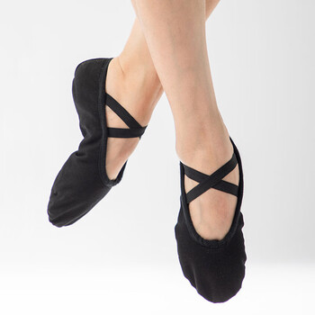 丹诗戈舞蹈鞋男软底练功鞋黑色猫爪鞋成人民族形体鞋儿童芭蕾舞鞋黑色