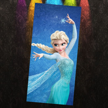 爱莎公主毛巾 elsa毛巾儿童洗脸女孩爱莎方巾艾莎日用品长方形卡通艾