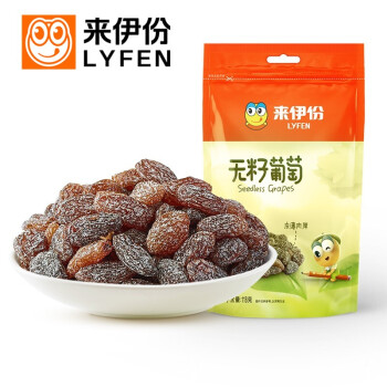 来伊份 无籽葡萄干 休闲零食新疆吐鲁番食品果干蜜饯小包装118g/袋（新老包装随机发货）