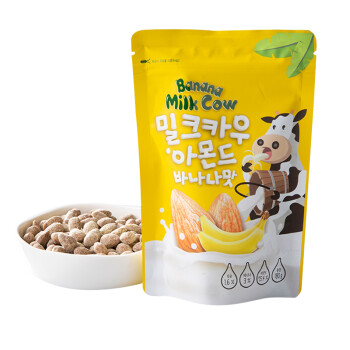 韩国直邮 No Brand （Nara）坚果扁桃仁 香蕉牛奶味 休闲零食 180g/袋