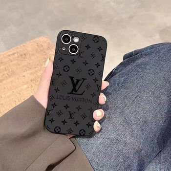 12手机壳硅胶软壳iphone12promax保护套花纹高级女 黑色磨砂壳-一个lv