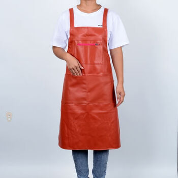 杀猪专用衣服屠夫围裙倒褂围腰皮黑色围兜修车杀鱼大号防污pu皮革洗碗