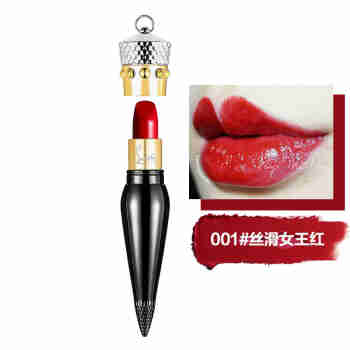 路铂廷（Christian Louboutin） 女王权杖唇膏 黑管cl萝卜丁口红礼盒套装生日礼物 001#丝滑女王红
