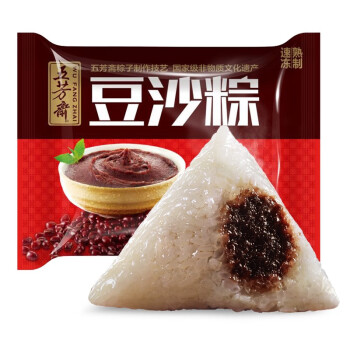 五芳斋 速冻粽子 豆沙口味 500g 5只 嘉兴特产 精选糯米 早餐食材