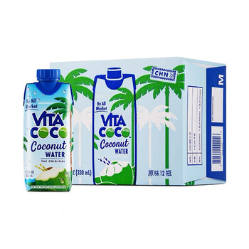 原装进口唯他可可椰子水vitacoco维他椰子汁青椰汁330ml12瓶6瓶330ml