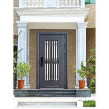 溥畔不锈钢入户大门304单开门防盗门韩式推拉门通风防盗门中门