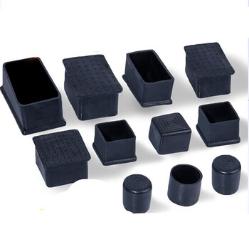 定制pvc不锈钢方管脚套外径保护套长方形外塞末端盖帽防滑皮胶套 20*