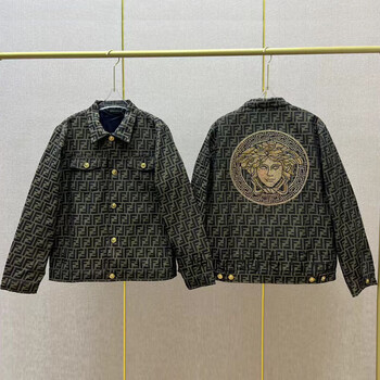 瓦萨琪外套秋季美杜莎2022秋季新款男士轻奢夹克瓦萨琪