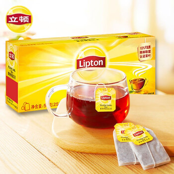 立顿豪门伯爵红茶包茶叶办公室冲饮袋泡茶进口红茶25包/37.