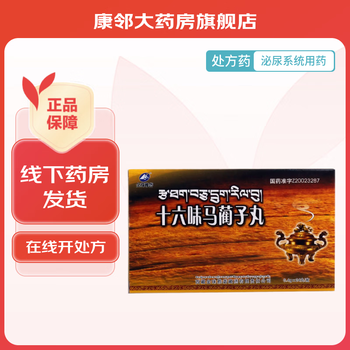 [金珠雅砻] 十六味马蔺子丸 0.4g*24丸/盒 1盒装