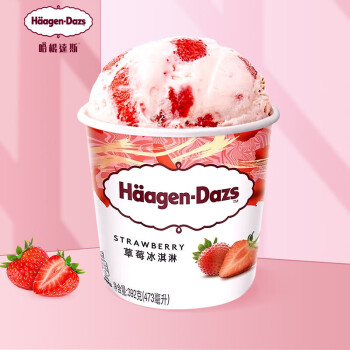 dazs 哈根达斯冰淇淋 392g品脱杯朗姆香草巧克力大杯冰激凌雪糕冷