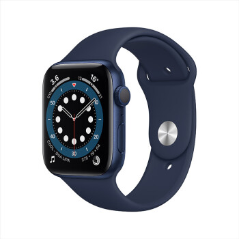 Apple Watch Series 6智能手表 GPS款 40毫米蓝色铝金属表壳 深海军蓝色运动型表带 MG143CH/A