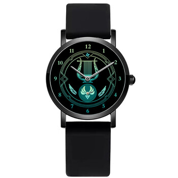 手表指针式二次元电子表钟离枫原万叶派蒙动漫防水石英表温迪双表盘款