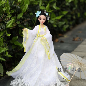 古装汉服套装仙子芭比娃娃男女生3060厘米 白娘子-30cm 娃娃 衣服
