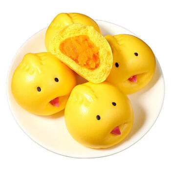 烟洲优鱼卡通包子馒头儿童早餐奶黄包猪猪包豆沙包早饭半成品宝宝速冻