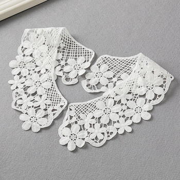 diy假领子女百搭领单领装饰领刺绣花边翻领毛衣衬衫蕾丝领039白色