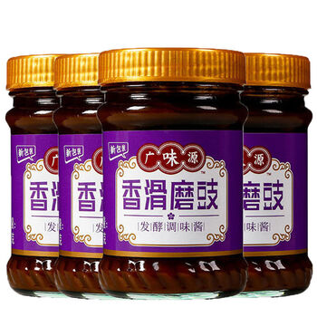 上海可发原晒磨豉酱220g瓶装广味源香滑磨豉酱发酵调味面豉酱磨鼓味噌