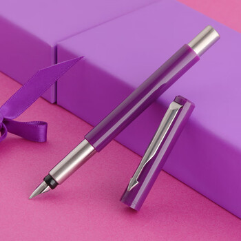 派克钢笔威雅黑色胶杆墨水笔学生专用成人练字商务男女士签字笔 紫色