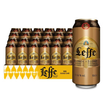 乐飞（LEFFE）金色艾尔啤酒 500ml*24听 整箱装 比利时进口