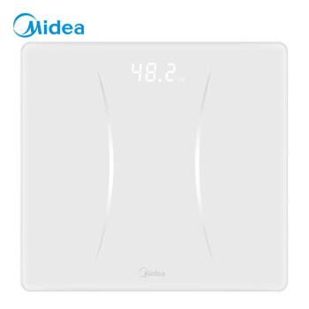 美的（Midea)智能体脂秤 体重秤脂肪秤家用健康秤电子秤 Led显示健身减肥运动 MS-CW4白色