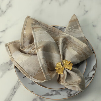 酒店餐巾折花布擦杯布西餐餐巾环扣哈德逊餐巾香槟色4646cm仅餐巾1件