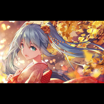 骊象初音未来动漫海报墙贴超大污寝室二次元学生宿舍自粘墙纸 c5 60*