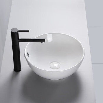 尺寸碗盆台上盆圆形直径380阳台家用陶瓷洗手盆单盆水盆洗脸池小号350