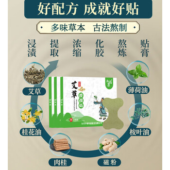 【天然艾草】艾灸贴腰椎盘突出膏箹贴腰疼腰痛专用艾草贴 腰椎贴 1