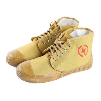 电工高压电路维修线路检修帆布透气高帮防滑胶底绝缘耐磨电力高压单鞋