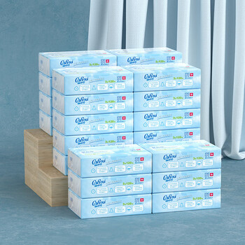 可心柔v9柔纸巾保湿纸面巾宝宝云柔巾乳霜纸120抽16包棉柔巾 套餐一