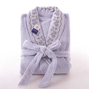 金号kingshore浴衣纯棉浴袍男女情侣可穿睡衣全棉毛巾料睡袍加厚家居