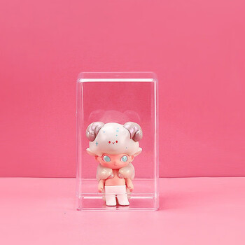 亚克力盲盒收纳盒防尘收纳展示盒娃娃泡泡玛特透明桌面收纳盒独立娃娃
