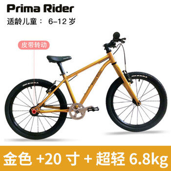 Prima Rider（普瑞玛）儿童自行车女孩单车16寸20寸中小学生车3-14男女小孩童车脚踏车 20寸金色 其它【图片 价格 品牌 报价】-京东
