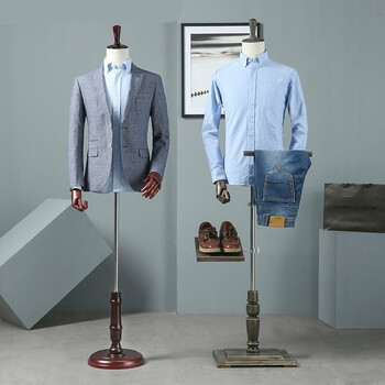 男模特道具全身人台衣架拍照橱窗展示架半身假人体衣服装店模特架人体