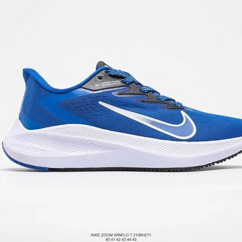 库半新款飞马zoom winflo7登月7男鞋女鞋网面透气日系风跑步鞋nike 蓝