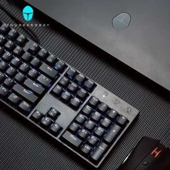 雷神（ThundeRobot）K30B/B 黑轴LED背光机械键盘 星际黑 104键 绝地求生吃鸡键盘