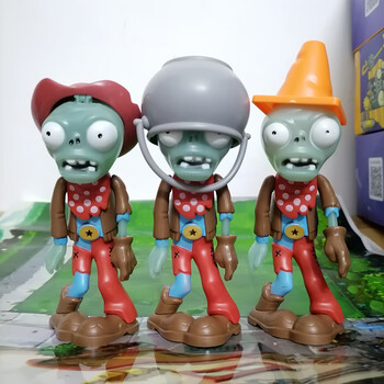 植物大战僵尸巫师农夫黑暗世界骑士僵尸脑袋玩具新款灯光放球 3款牛仔