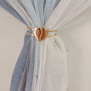 尊禹简约现代窗帘绑带轻奢创意珍珠窗帘夹绑饰可爱窗纱窗帘扣束带爱心