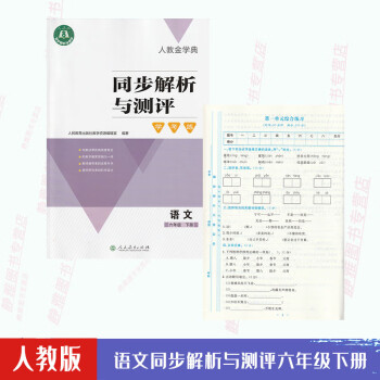 人教金学典同步解析与测评学考练六6年级下册语文人教版同步解析与测评语文6六年级下配套练习册含答案试卷