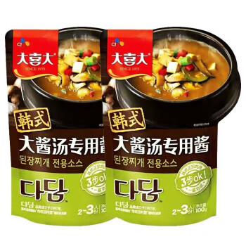 大喜大 韩式大酱汤专用酱100g 传统生大酱 石锅豆腐汤 调味品 希杰出品