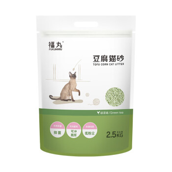 福丸 绿茶味豆腐宠物猫砂 结团  肥料植物可冲厕所 猫沙 2.5kg