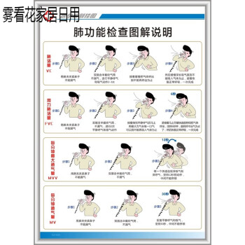 医院呼吸系统科系列解剖挂图支气管镜检图谱图片海报定制 肺功能检查