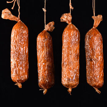 青岛老火腿纯腱子肉即食山东特产果木熏烤纯肉金华福瑞斋 300克*3根装