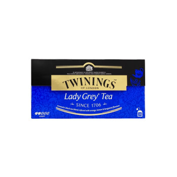 英国川宁(TWININGS) 茶叶 红茶 仕女伯爵红茶 柠檬片茶 进口茶叶 下午茶 袋泡茶包 2g*25包