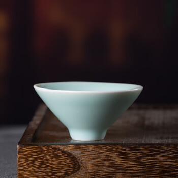 龙泉青瓷茶杯斗笠杯陶瓷功夫茶具茶杯配件主人杯个人杯单杯泡茶喝茶