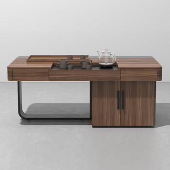 入一茶台全自动智能泡茶机家居实木茶聚智能茶几升级版t20胡桃木