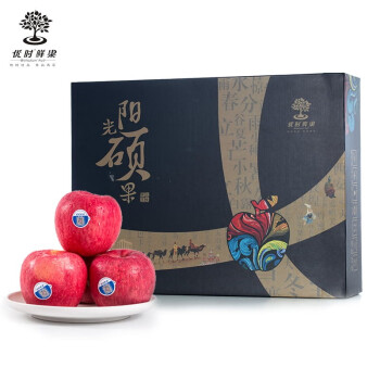 陕西 阳光硕果礼盒 12枚苹果  果径85-90mm 生鲜 新鲜水果