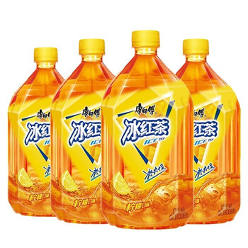 康师傅饮料1l*8/4瓶金桔柠檬蔓越莓大瓶装青梅绿茶劲凉冰红茶茉莉清茶