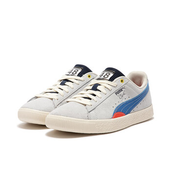 彪马puma男女同款情侣经典复古休闲板鞋clydetm392140灰色电光蓝米